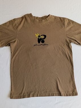 Public Supply Brown Short-Sleeve Tee with Yellow & Black Velvet Graphic Med